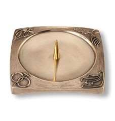 Bronzeleuchter mit 4 Symbole