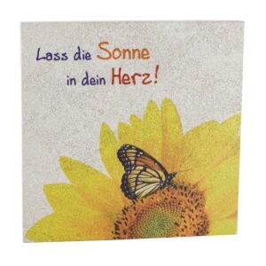 Natursteinrelief: "Lass die Sonne..."