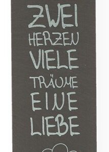 Schieferrlief: "Zwei Herzen..."