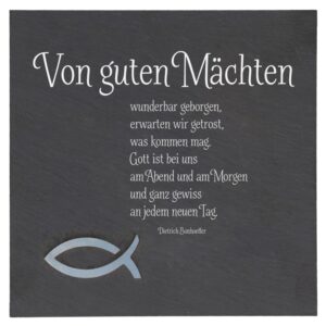 Schieferrelief: "Von guten Mächten..."