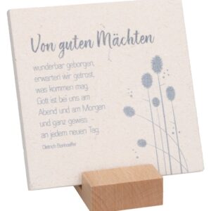 Natursteinrelief: "Von guten Mächten..."